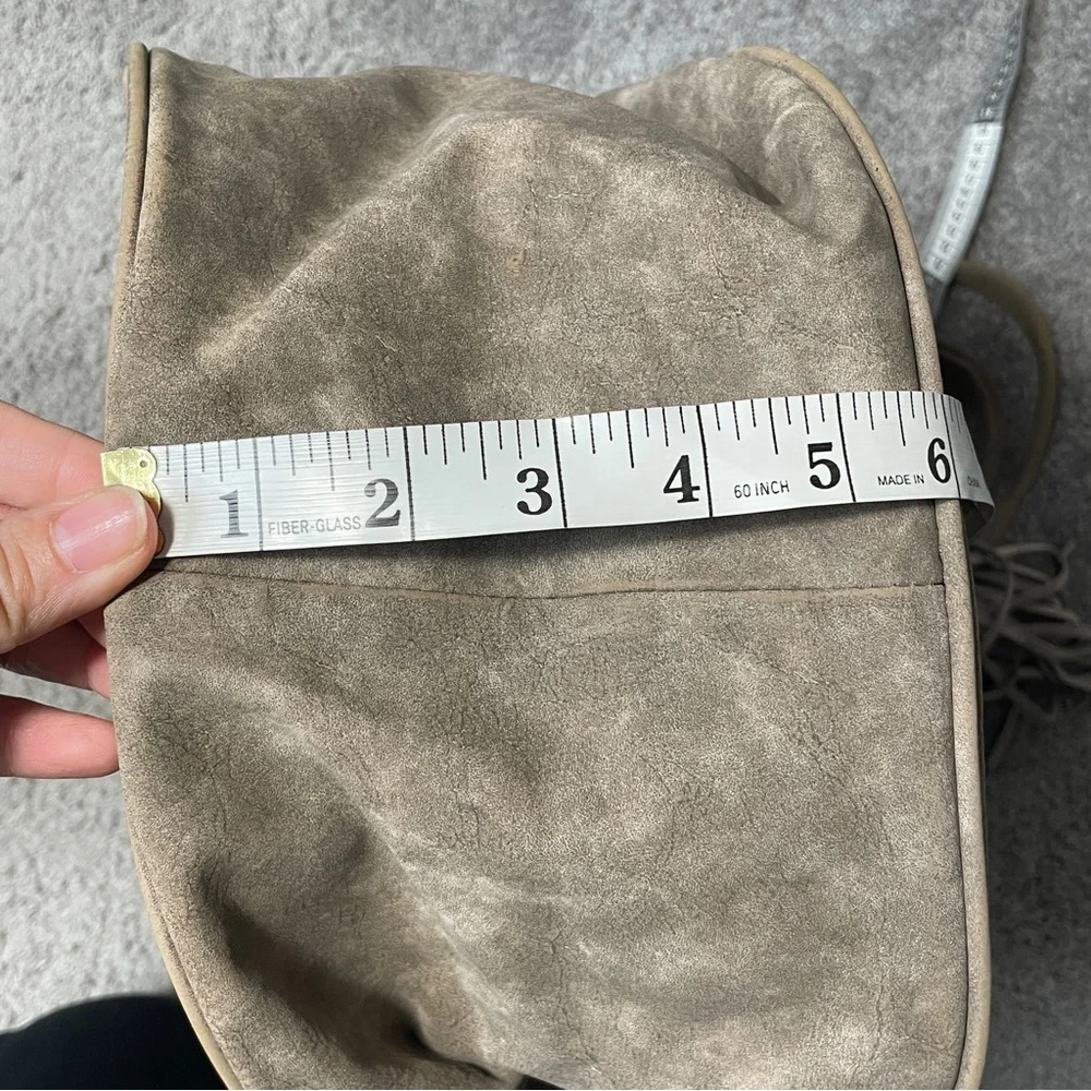 DV by Dolce Vita Large Gray Taupe Fringe Hobo‎ Bag
